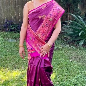 Beautiful tassar benarasi saree